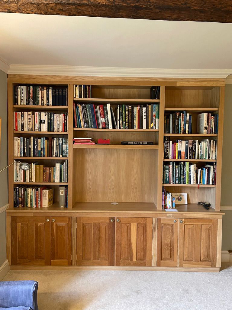 Bespoke Fitted Oak Bookcase