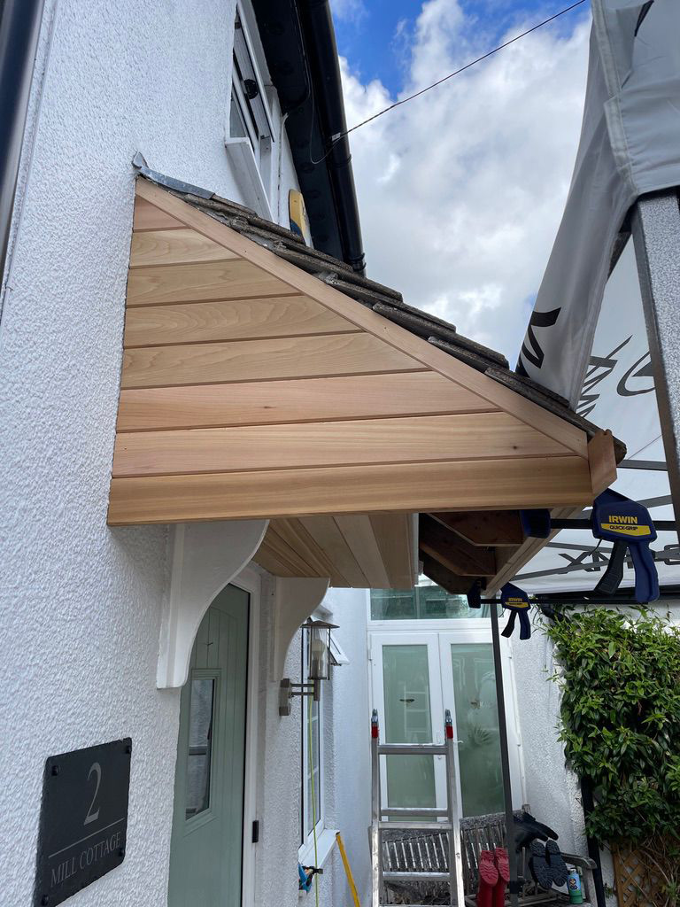 Update Porch With New Cedar Cladding